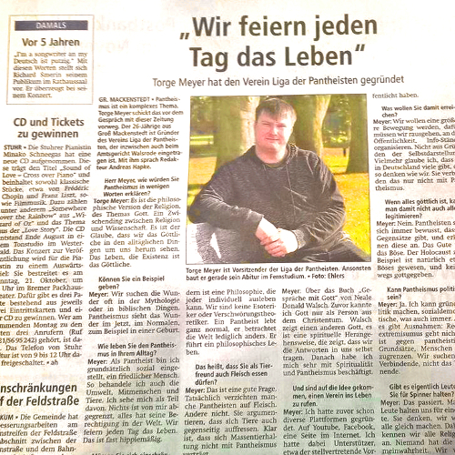 Zeitungsartikel Lokalpresse